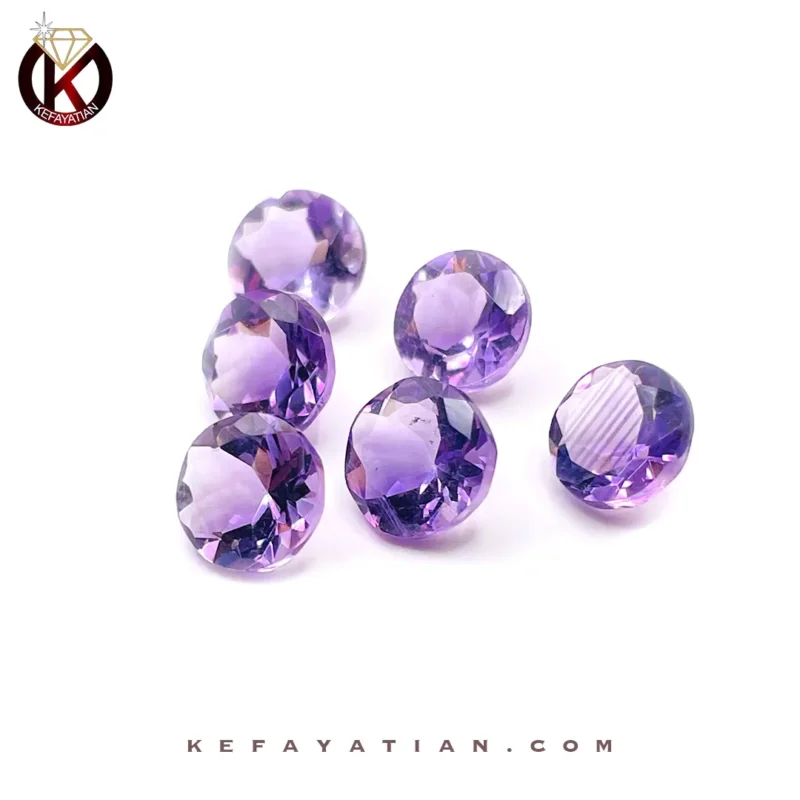 آمتیست Round Fancy cut کد12