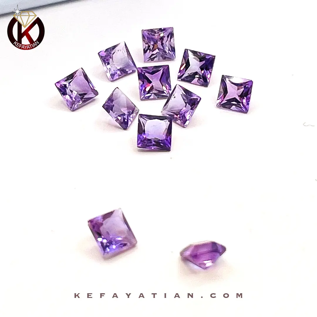 آمتیست مربع faceted کد52