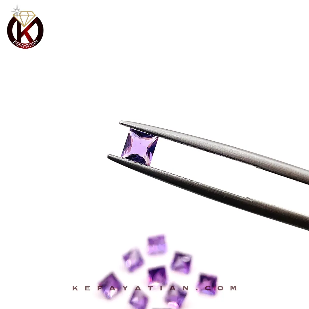 آمتیست مربع faceted کد52
