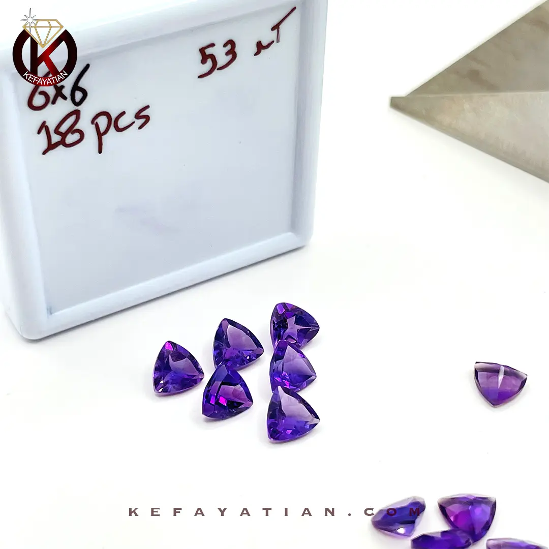 آمتیست مثلث faceted کد53