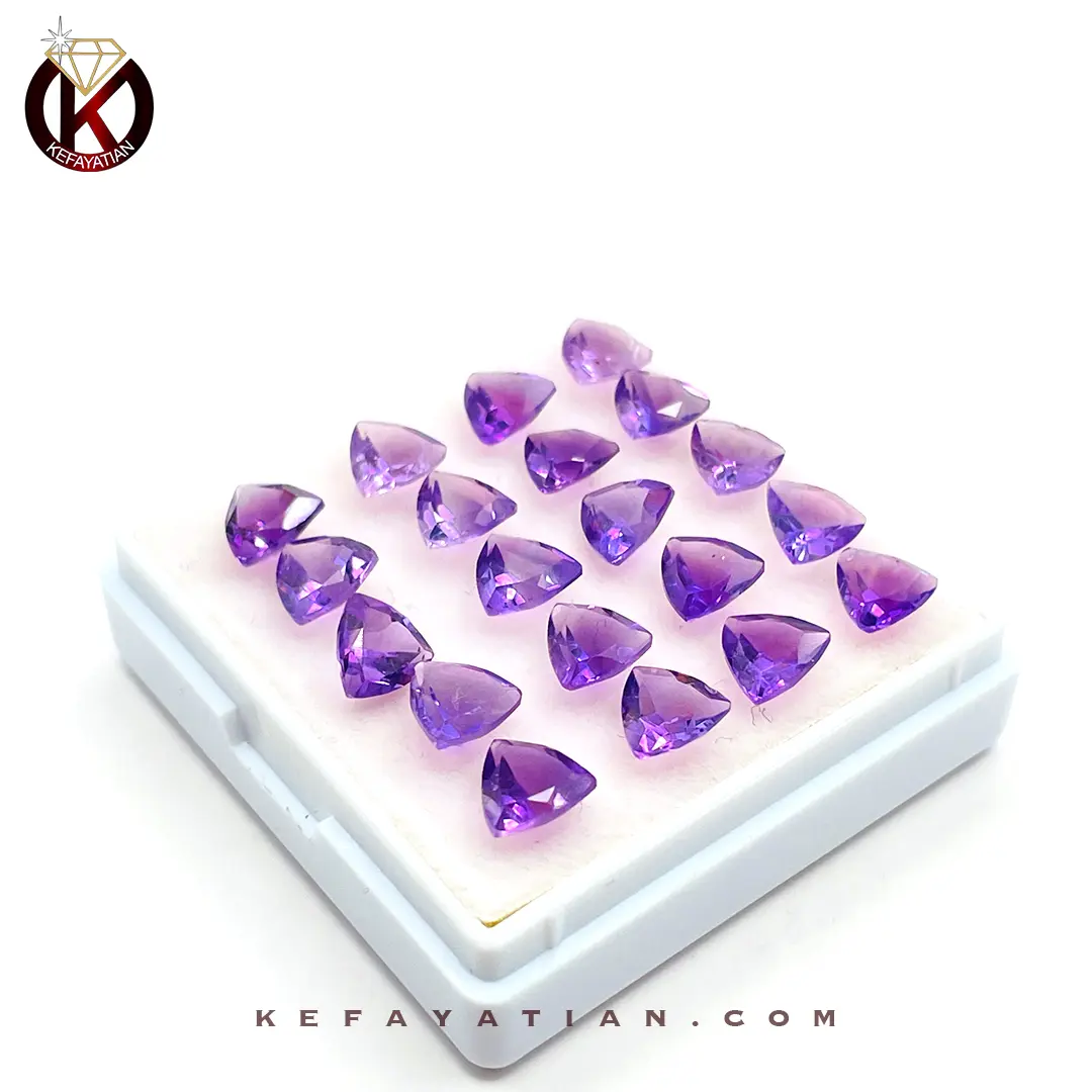 آمتیست مثلث faceted کد54