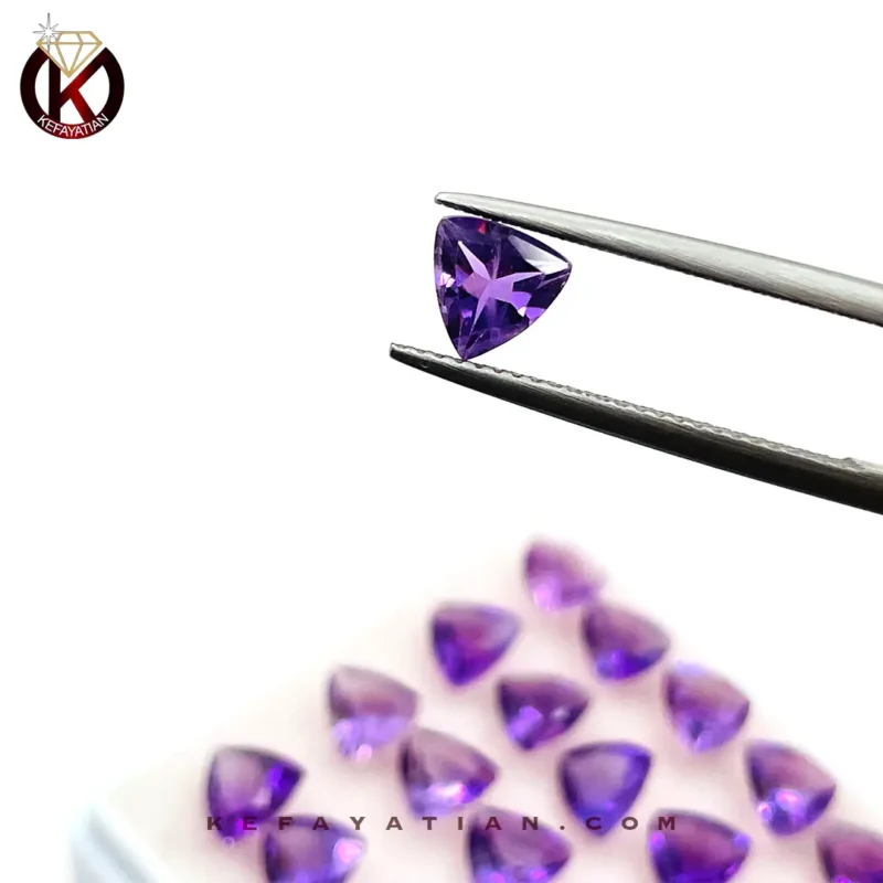 آمتیست مثلث faceted کد54