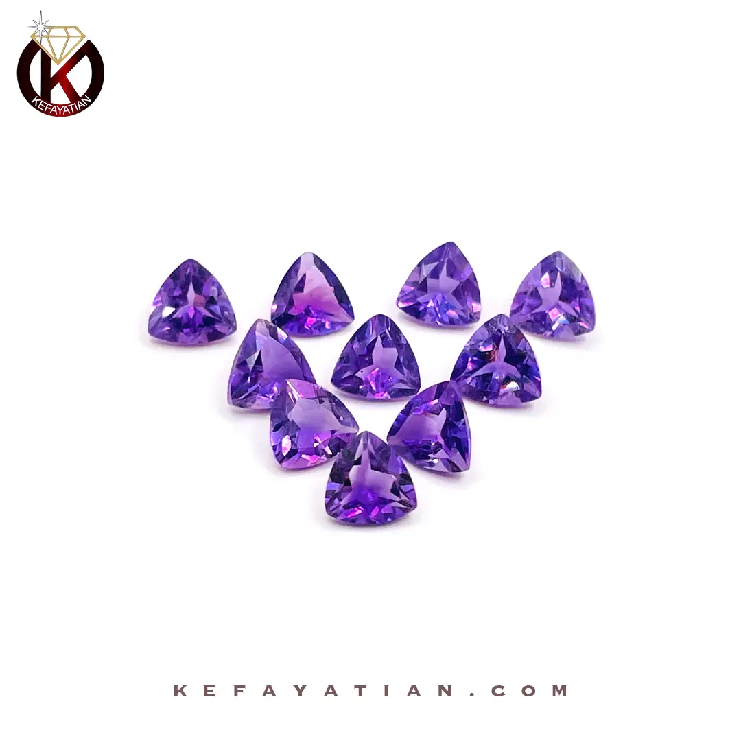 آمتیست مثلث faceted کد54