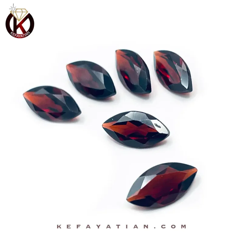 آلماندین گارنت تراشMarquise Facetکد61