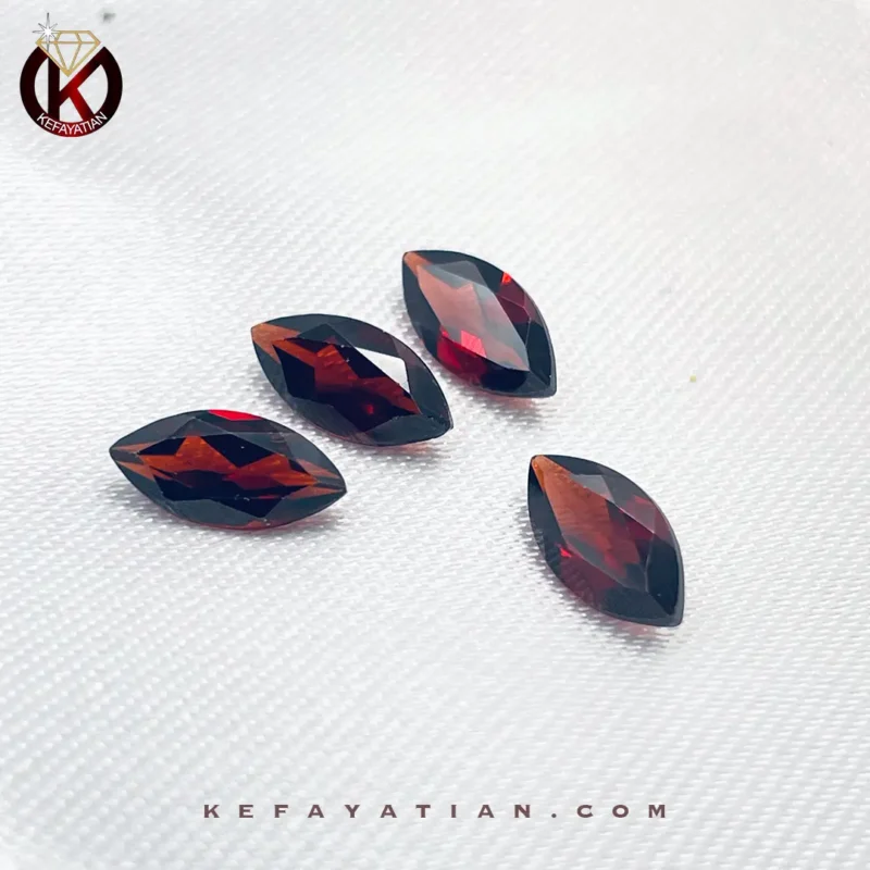آلماندین گارنت تراشMarquise Facetکد61