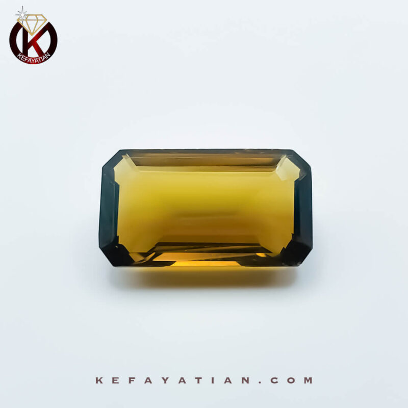 کوارتز عسلی مستطیل تراش Facet - درجه AA