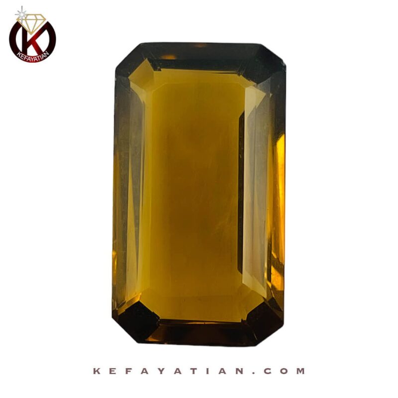 کوارتز عسلی مستطیل تراش Facet - درجه AA