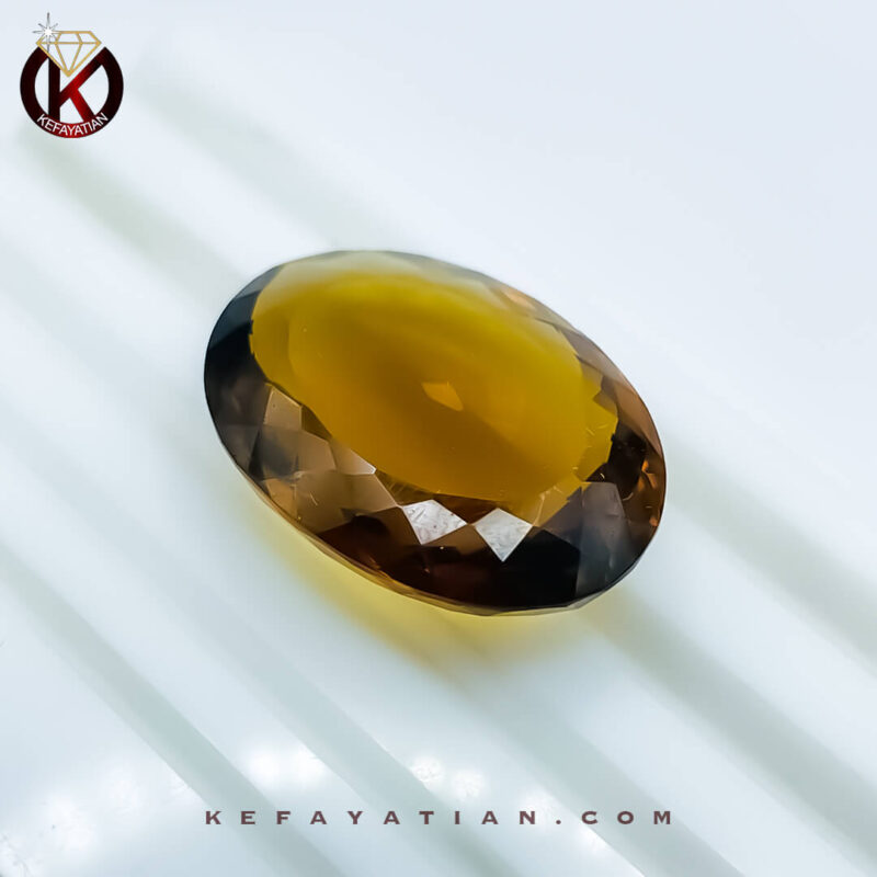 کوارتز عسلی بیضی تراش Facet