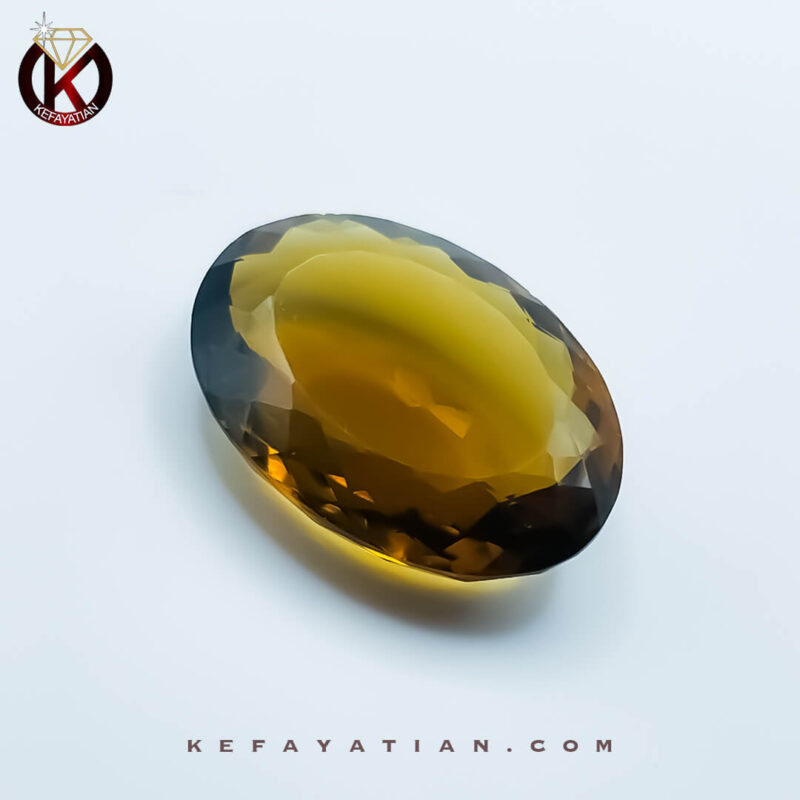 کوارتز عسلی بیضی تراش Facet