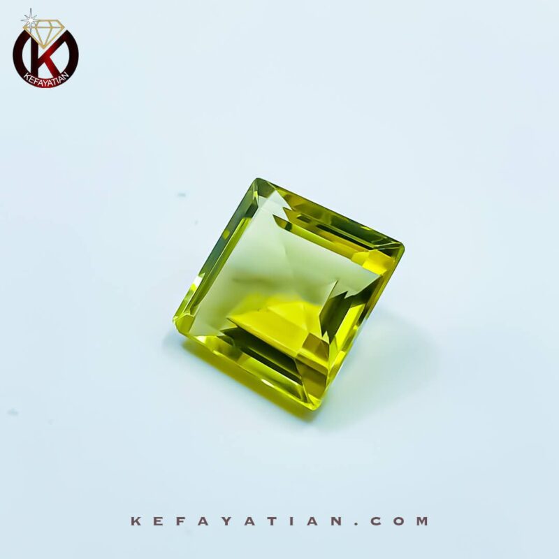 کوارتز لیمویی مربع تراش Facet