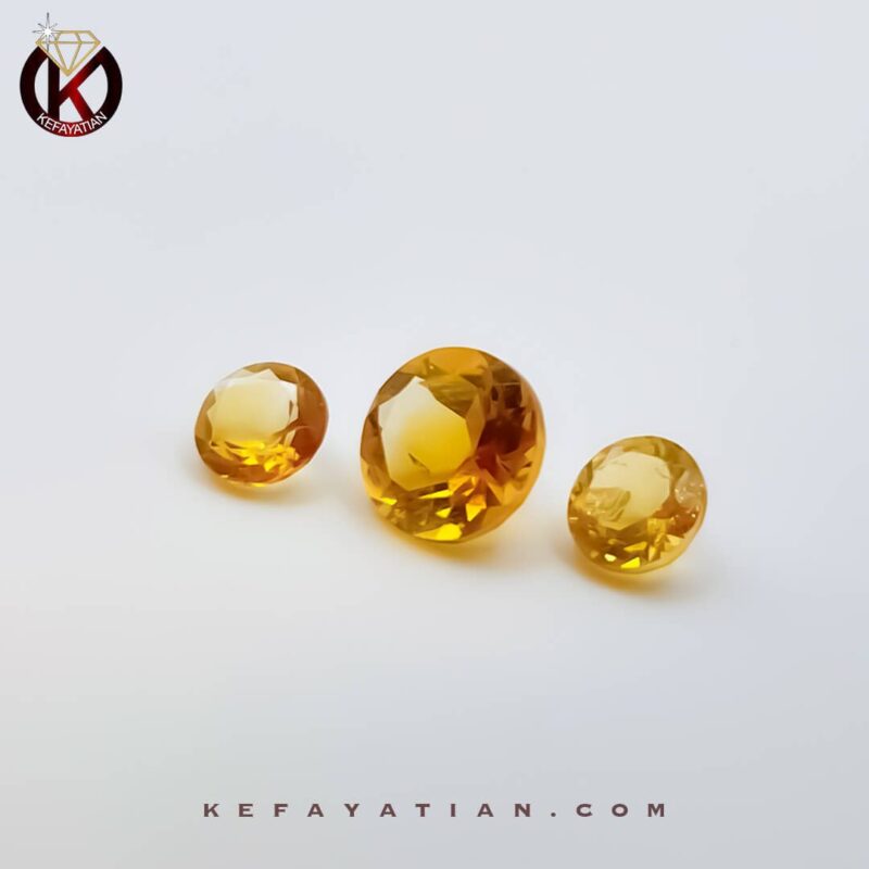 سیترین گرد با تراش Facet وزن 2.07ct