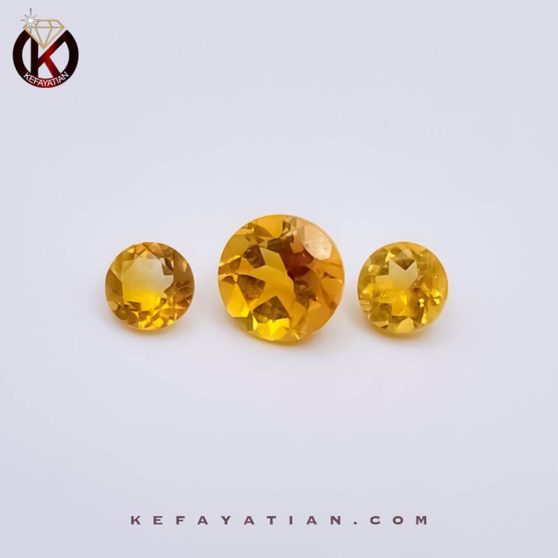 سیترین گرد با تراش Facet وزن 2.07ct