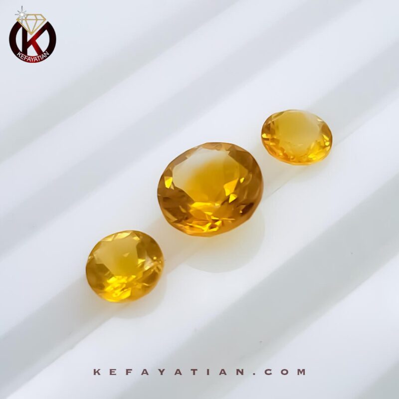 سیترین گرد با تراش Facet وزن 2.07ct
