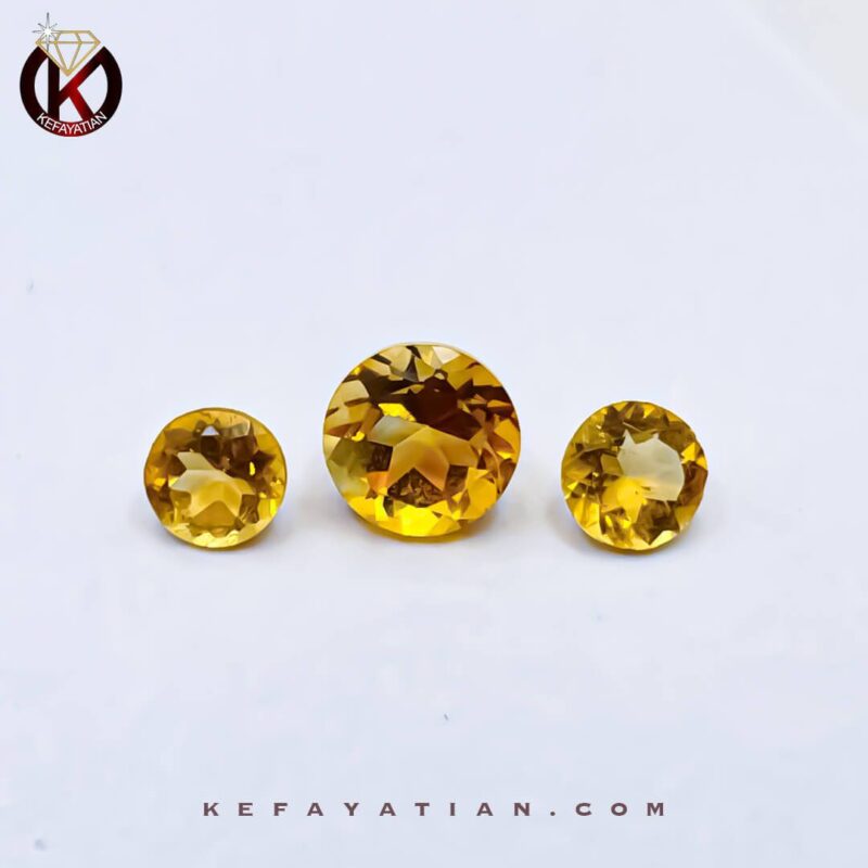 سیترین گرد با تراش Facet وزن 2.07ct