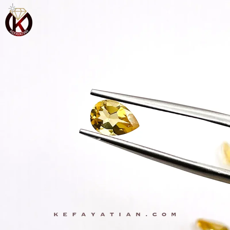سیترین تراش pear کد 31