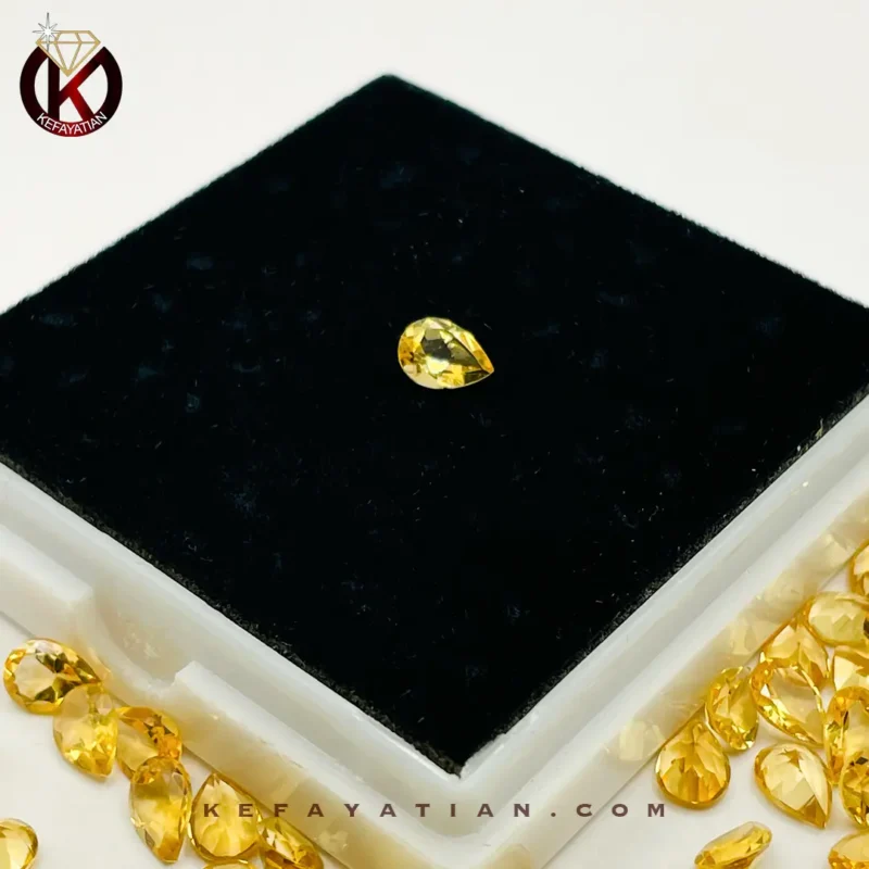 سیترین تراش pear کد 31