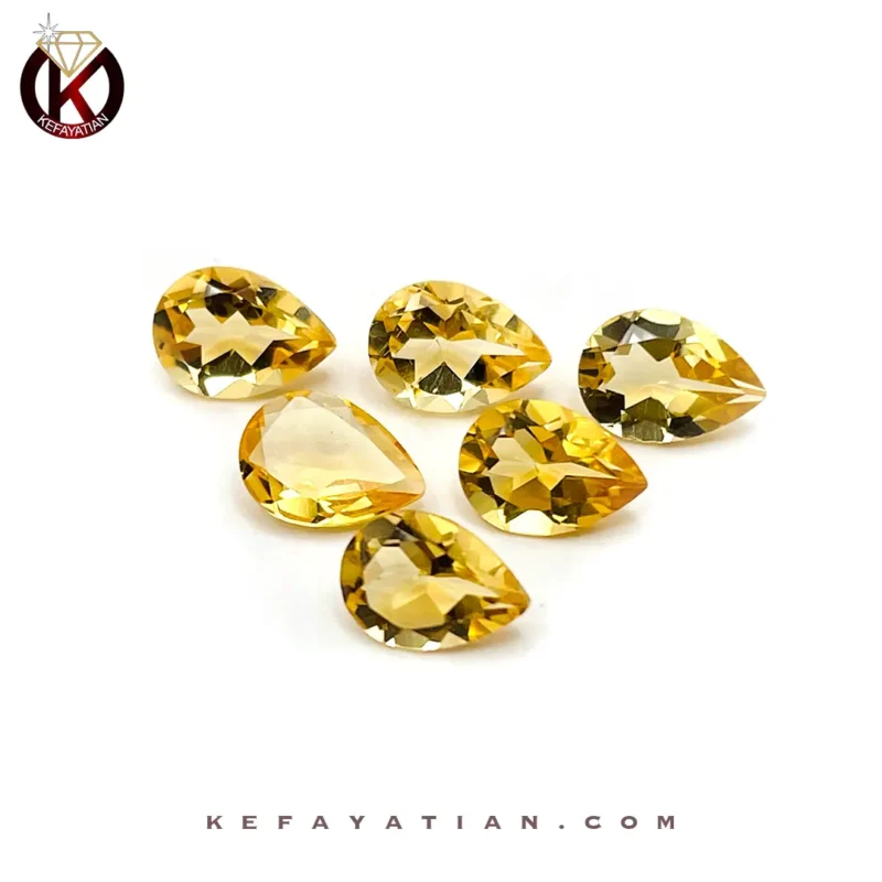 سیترین تراش pear کد 33