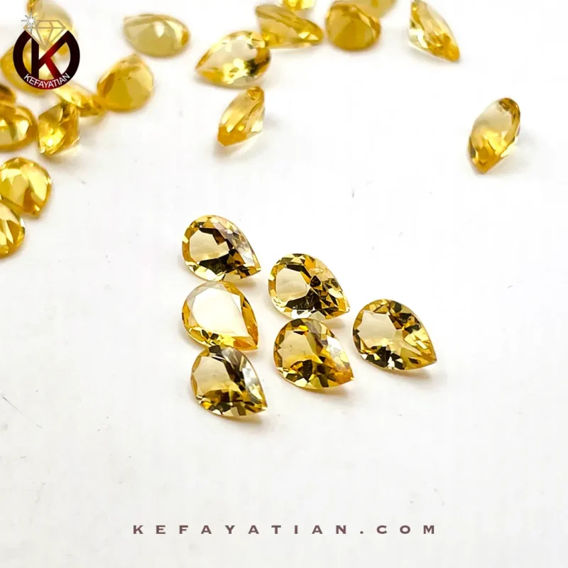 سیترین تراش pear کد 33