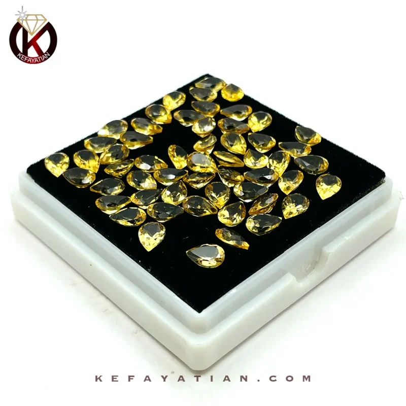 سیترین تراش pear کد 33