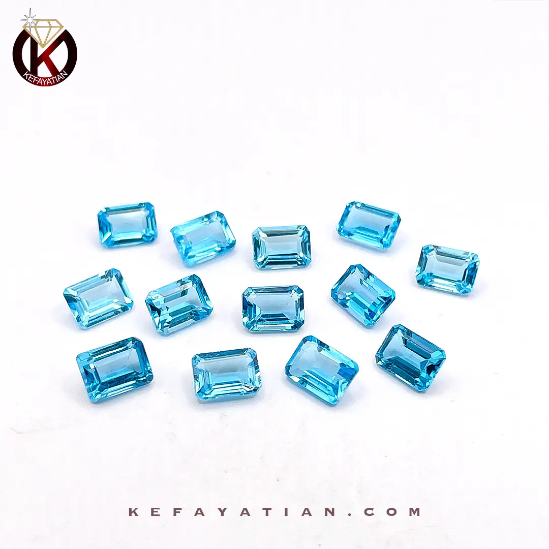 توپاز تراش faceted Cushion کد 24