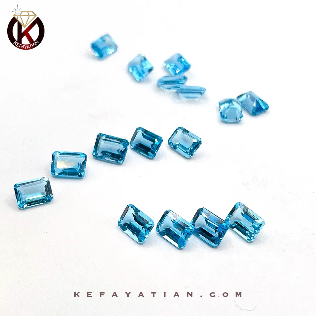 توپاز تراش faceted Cushion کد 24