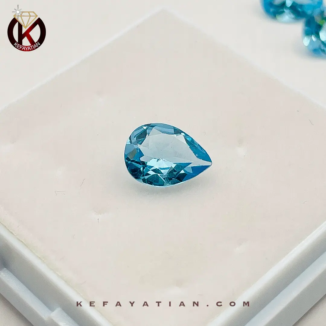 توپاز تراش pear faceted کد 63