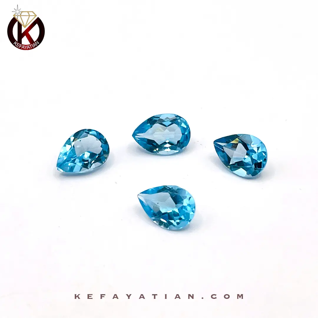 توپاز تراش pear faceted کد 62