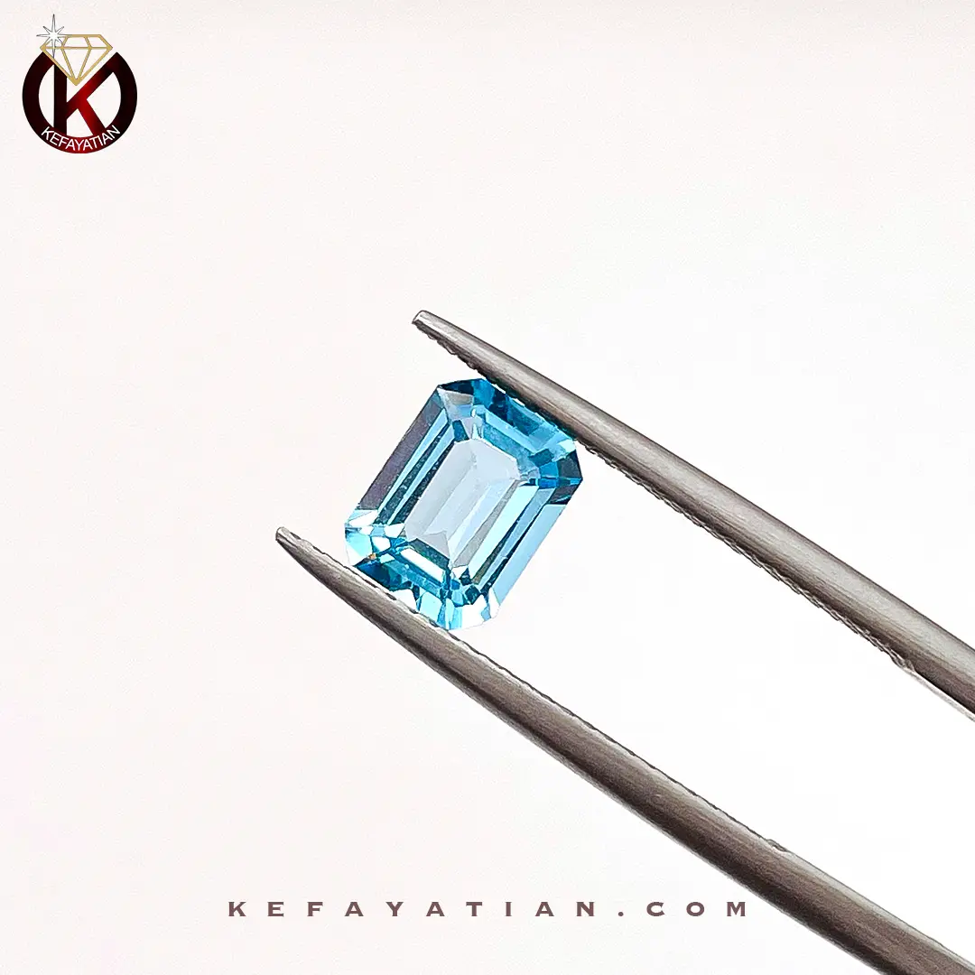 توپاز تراش مستطیل faceted کد 57