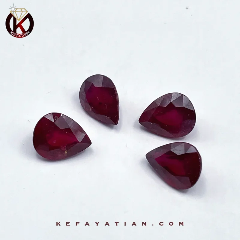 یاقوت سرخ اشک تراش Facet کد 58