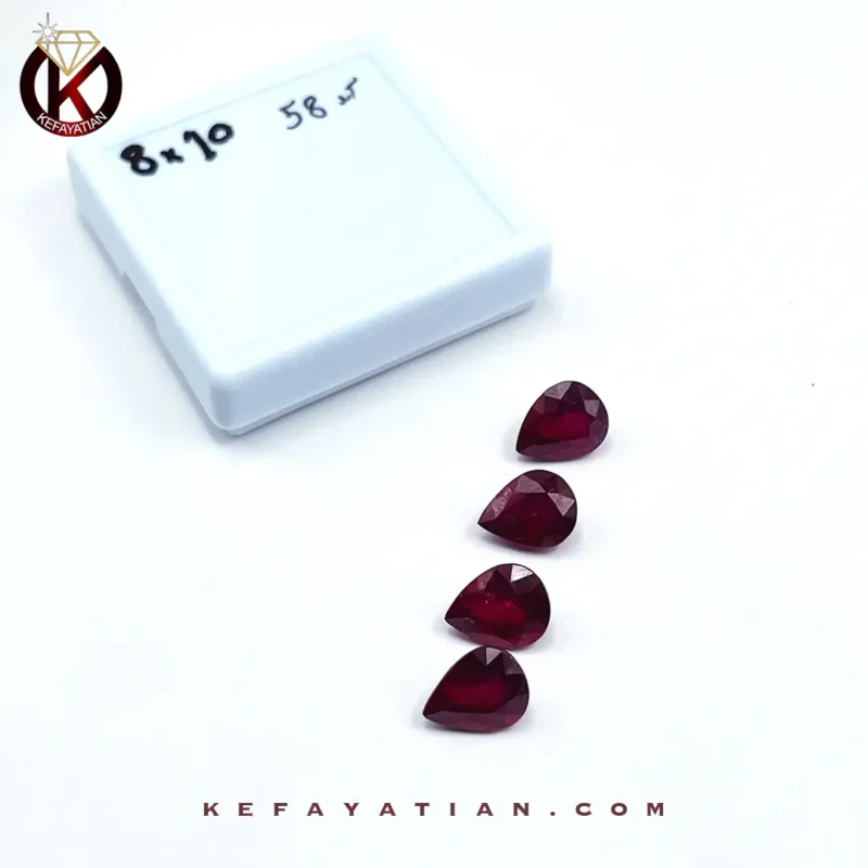 یاقوت سرخ اشک تراش Facet کد 58