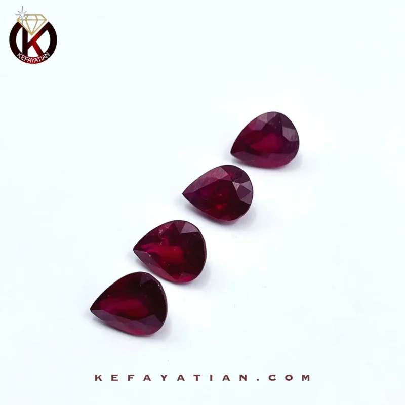 یاقوت سرخ اشک تراش Facet کد 58