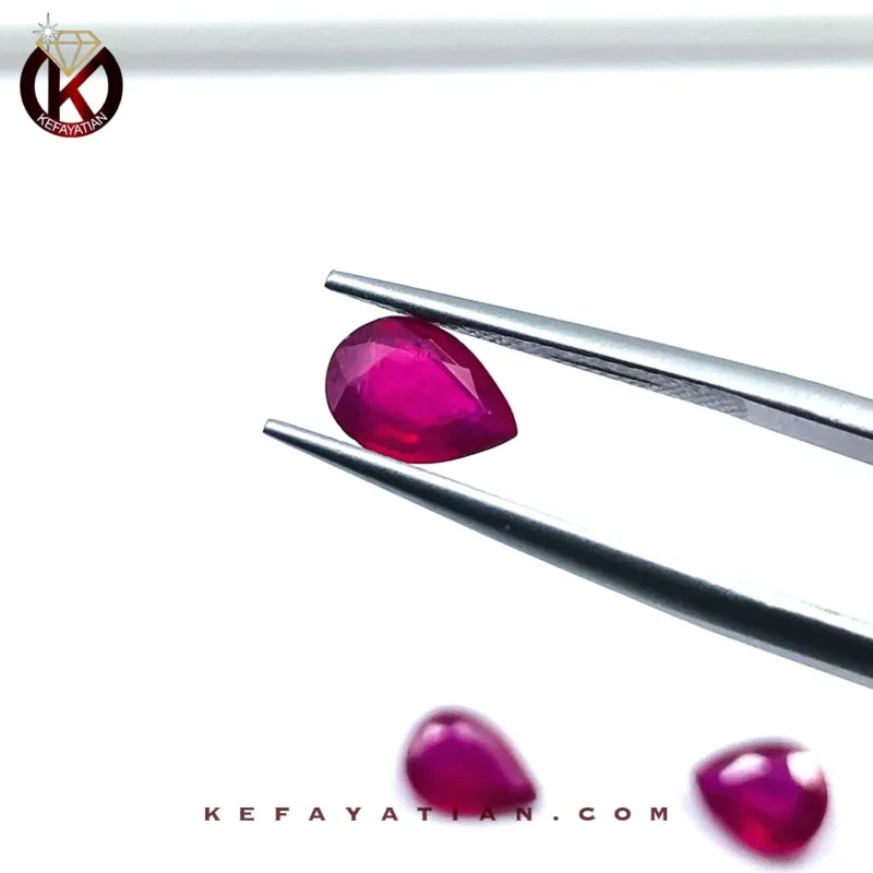 یاقوت سرخ اشک تراش Faset کد 59
