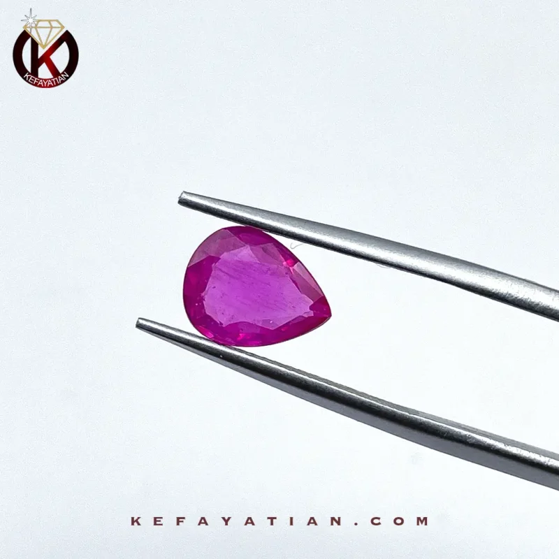 یاقوت سرخ اشک تراش Facet کد 61