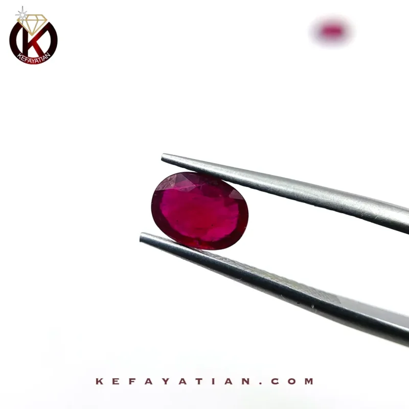 یاقوت سرخ بیضی تراش Facet کد 63
