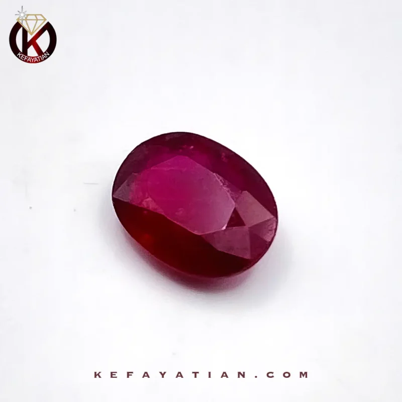 یاقوت سرخ بیضی تراش Facet کد 63