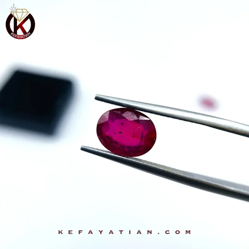 یاقوت سرخ بیضی تراش Facet کد 71
