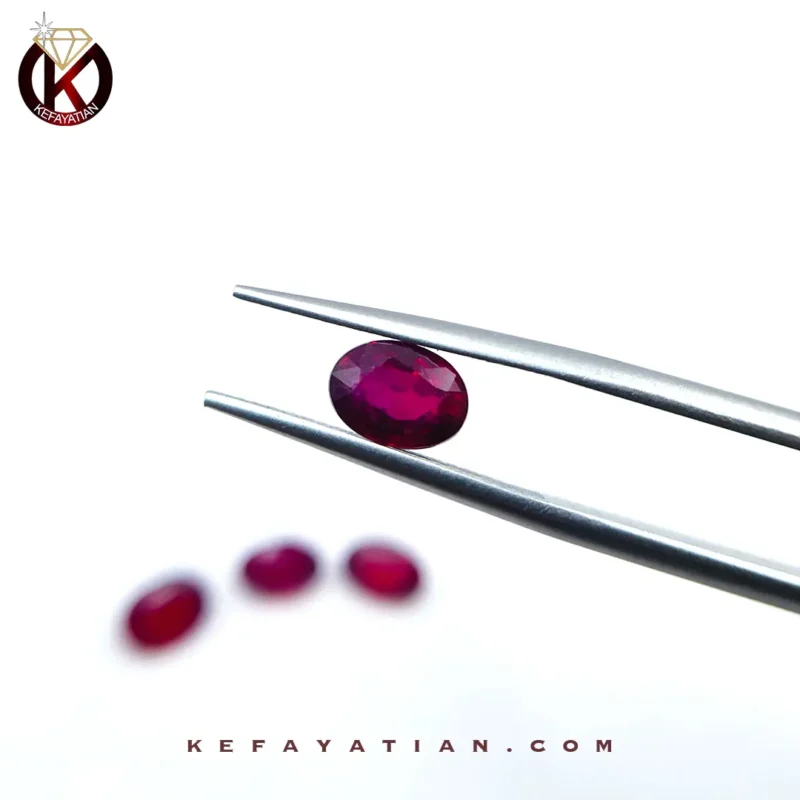 یاقوت سرخ بیضی تراش Facet کد 72