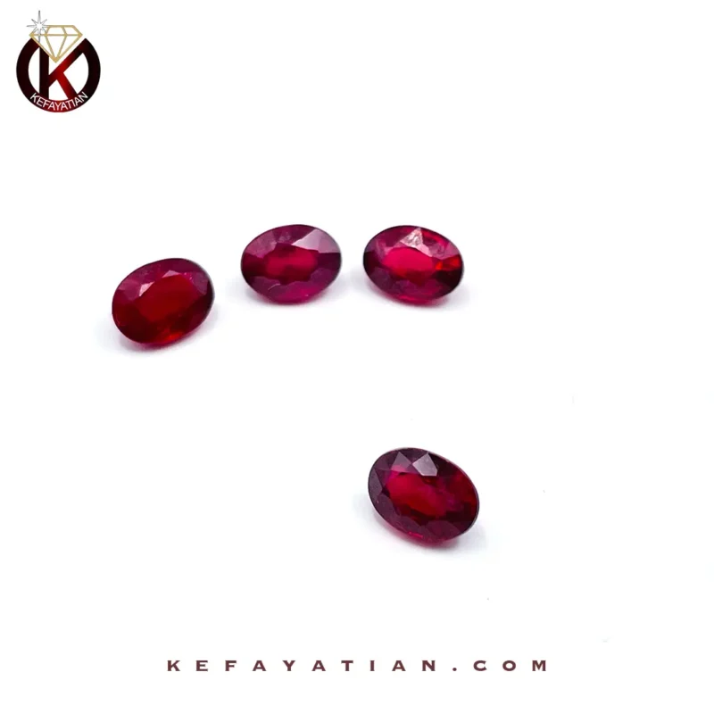 یاقوت سرخ بیضی تراش Facet کد 72