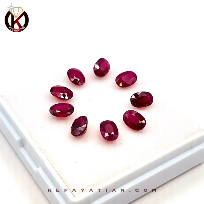یاقوت سرخ بیضی تراش Faceted کد 28