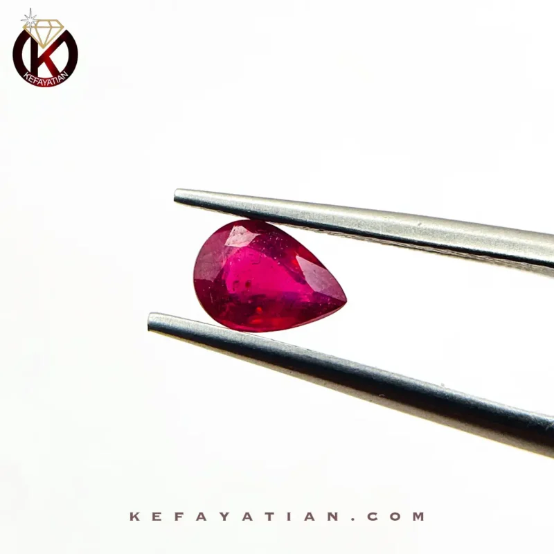 یاقوت سرخ اشک تراش Faceted کد 50