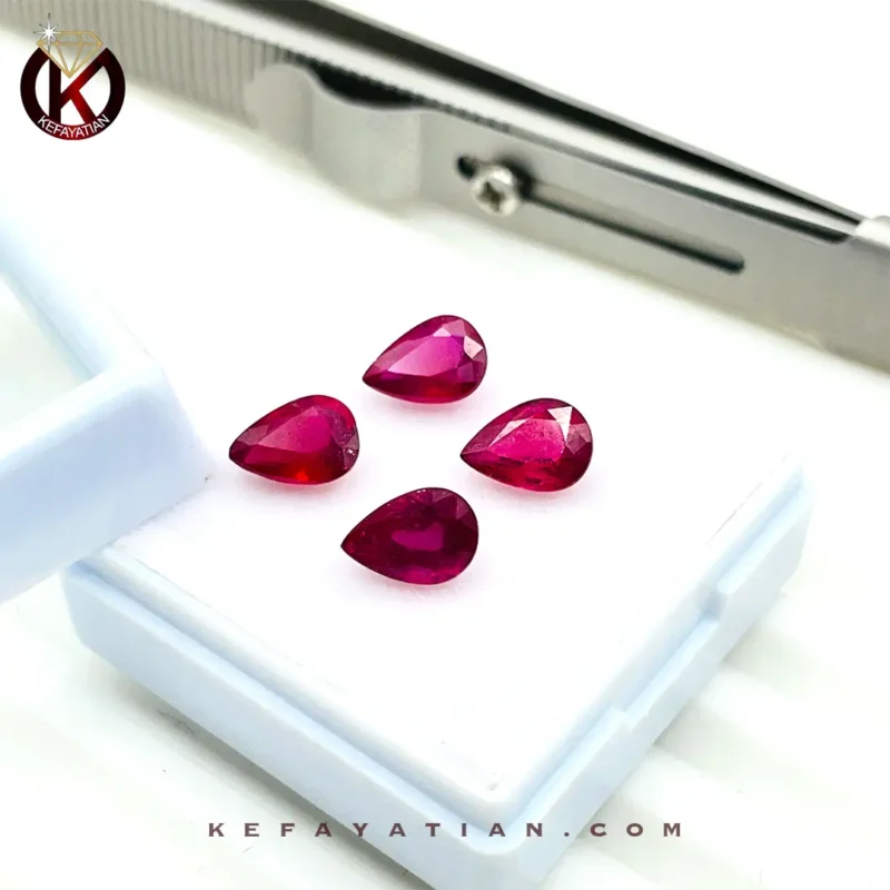 یاقوت سرخ اشک تراش Faceted کد 50