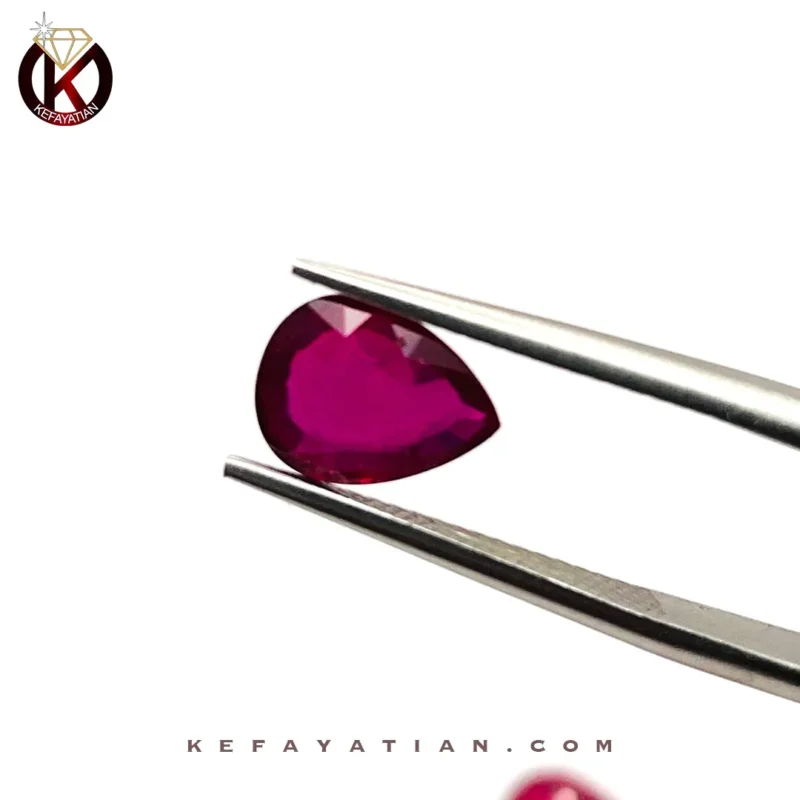 یاقوت سرخ اشک تراش Faceted کد 56