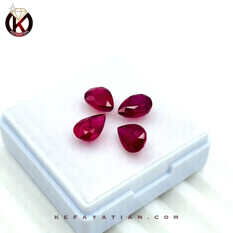 یاقوت سرخ اشک تراش Faceted کد 56