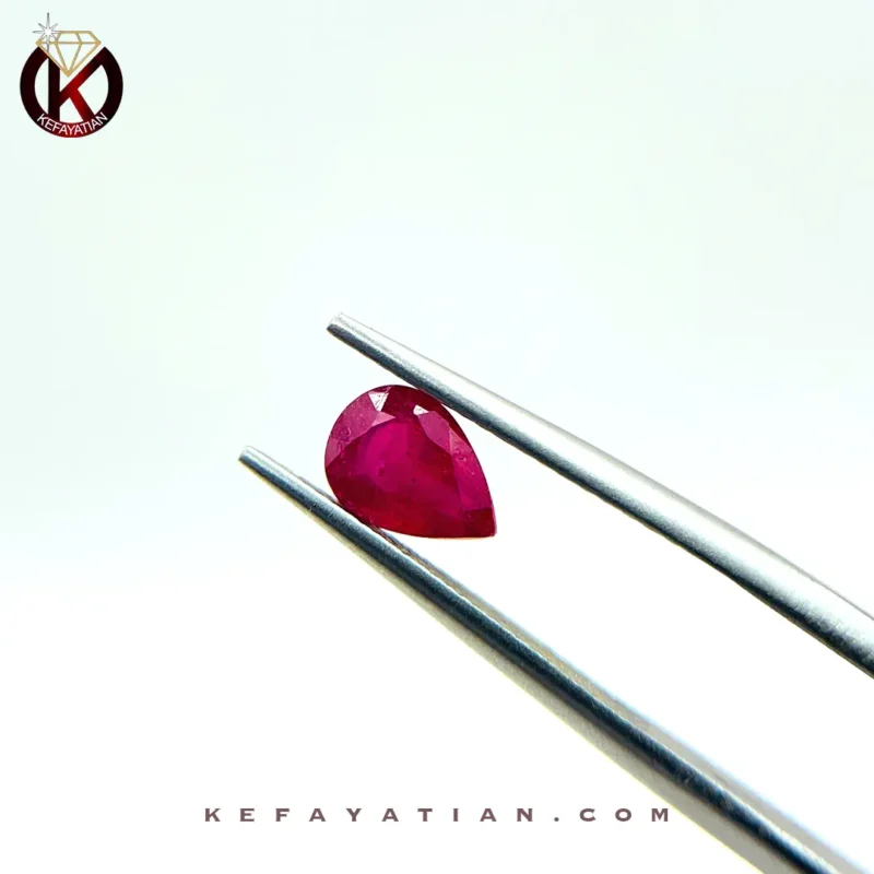 یاقوت سرخ اشک تراش Faceted کد 57