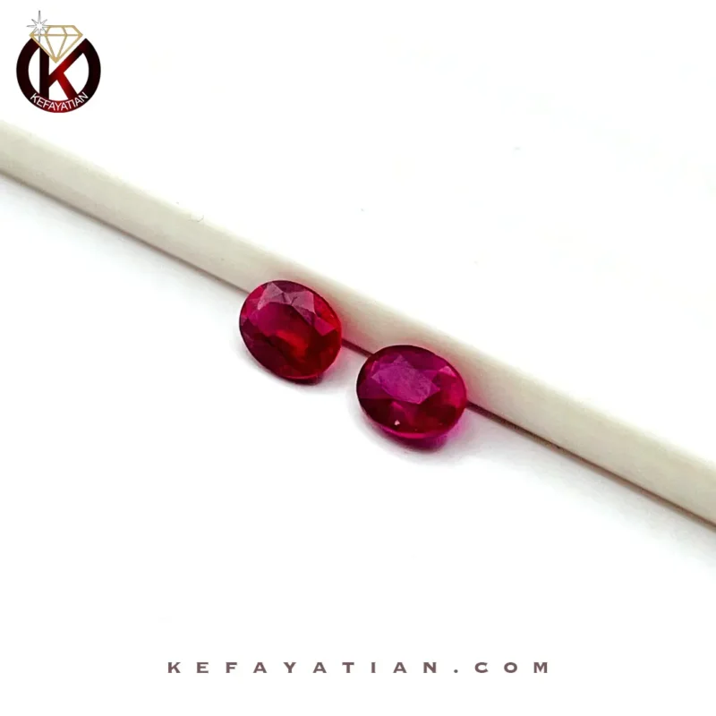 یاقوت سرخ بیضی تراش Faceted کد 66