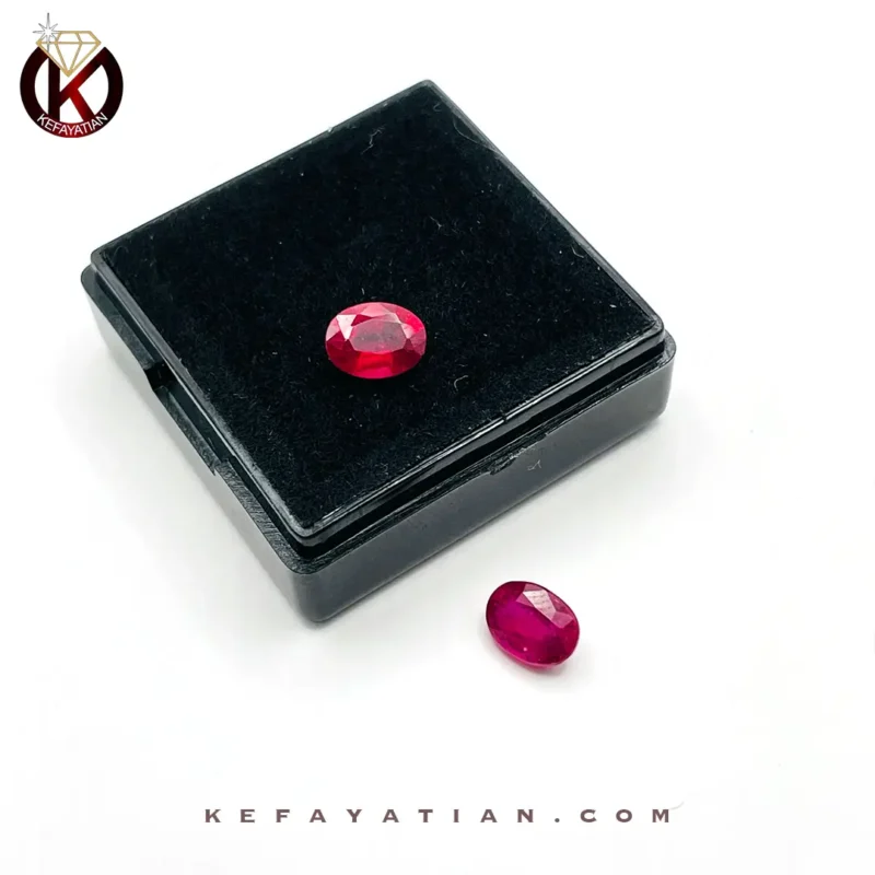 یاقوت سرخ بیضی تراش Faceted کد 66