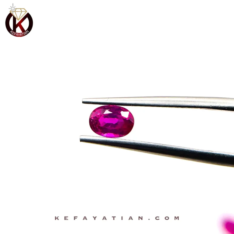 یاقوت سرخ بیضی تراش Faceted کد 67