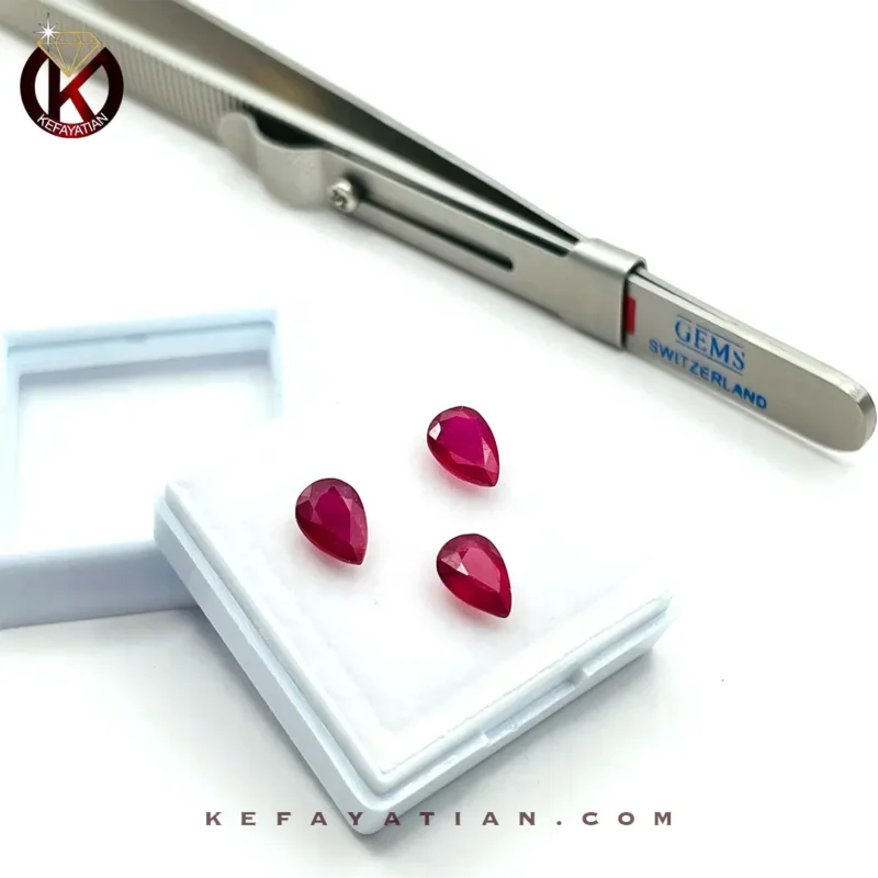 یاقوت سرخ اشک تراش Faceted کد 73