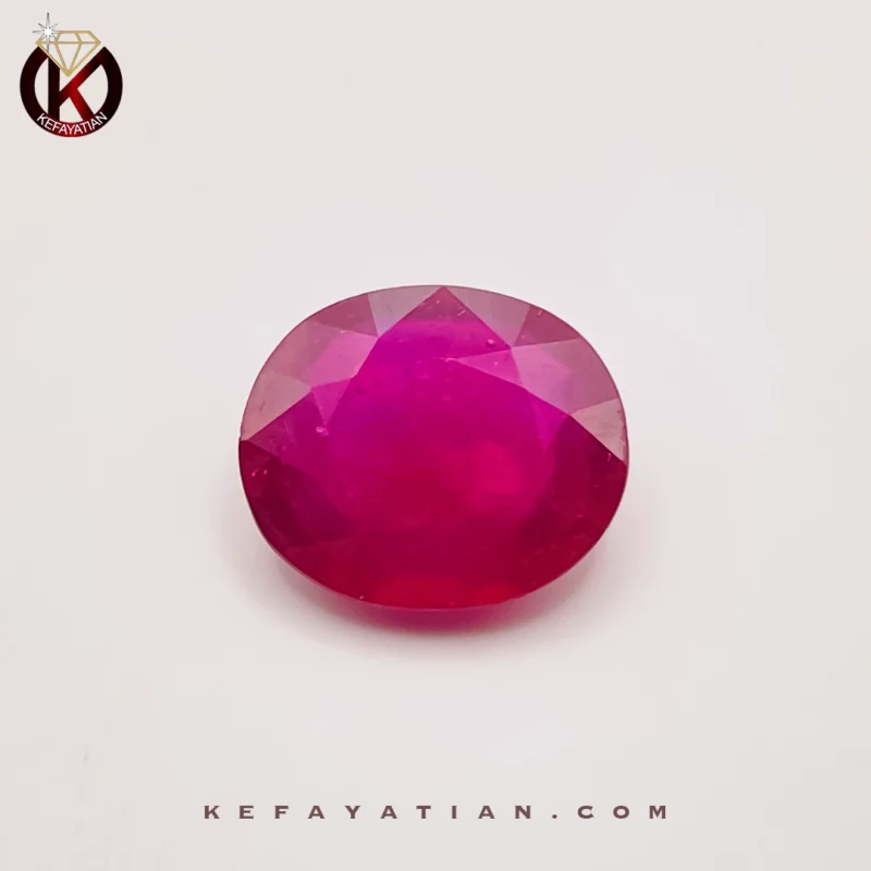 یاقوت قرمز بیضی وزن 8.50 قیراط