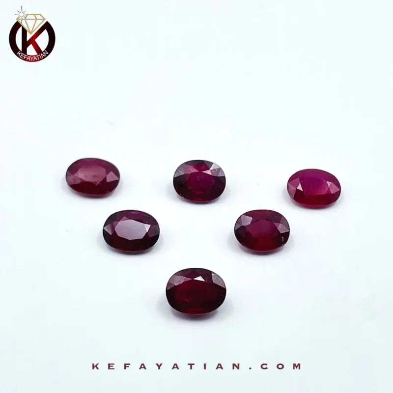 یاقوت سرخ بیضی تراش Facet کد 26
